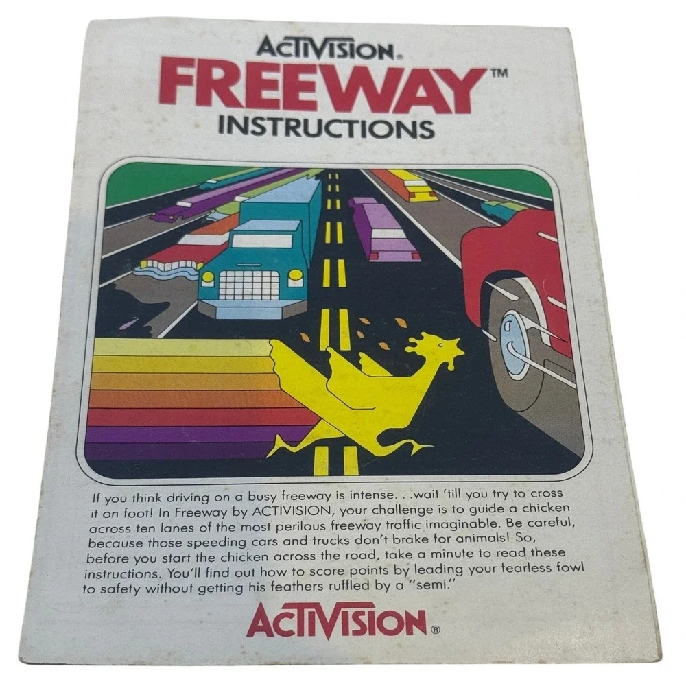 Activision‎ Freeway Atari 2600 Instruction Manual Booklet 1981 AG-009-03 Rev 2